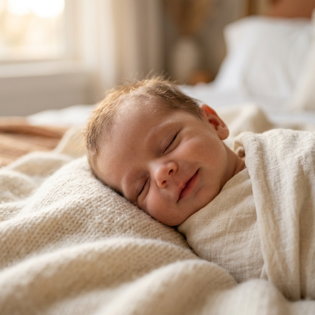 Peaceful newborn baby